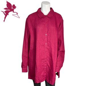 EILEEN FISHER Linen Button Down Top